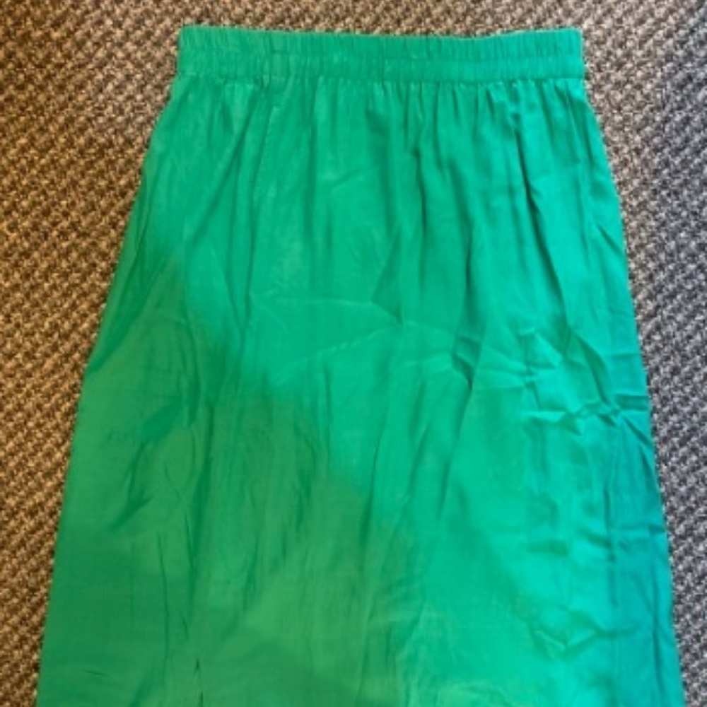 silk midi skirt, lined